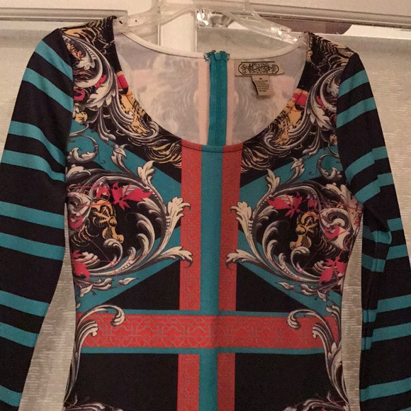 Versace-like dress Sz medium fits like a Small - Picture 2 of 5